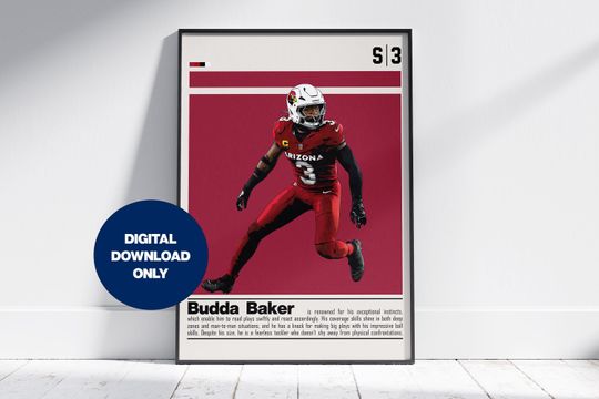 Discover Budda Baker Poster for Sports Fan Wall Art for Football Fans Modern Sports Decor for Bedroom & Office Wall Art