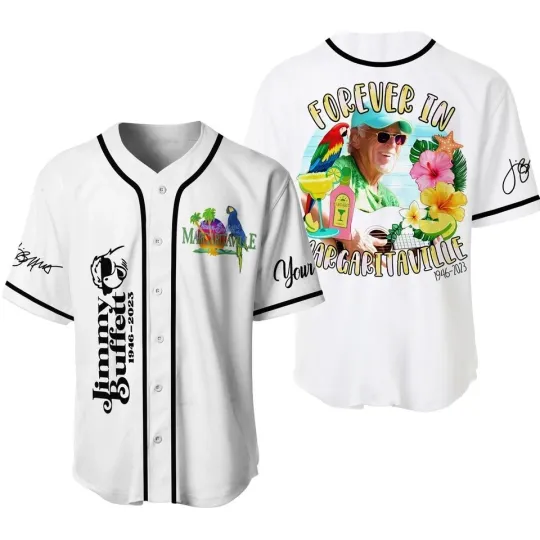 Customized Jimmy Buffett Forever In Margaritaville Lover 3D Baseball Jersey