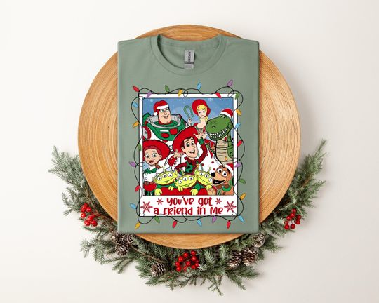 Discover Toy Story Christmas Shirt, Cute Holiday Woody Buzz Rex Jessie Tee, Funny Xmas Gift T-Shirt for Men Women Kids, Festive Cartoon Disney Top