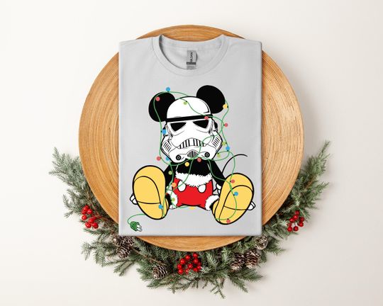 Stormtrooper Christmas Shirt, Funny Star Holiday Tee with Mickey Ears, Cute Xmas Gift T-Shirt for Men Women Kids 2025