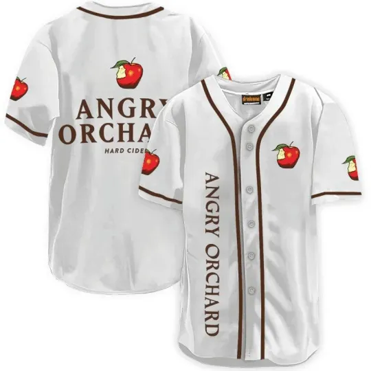 Discover Angry Orchard White Baseball Jersey for Summer Vacation Gift for Him