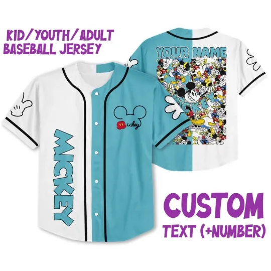 Discover Personalize Mikey Disney Friends jersey, Disney Baseball Jersey Sports