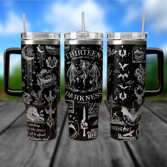 Discover The Thirteen Throne Of Glass Engraved Tumbler 40oz, Throne Of Glass Mug, Fantastic Reader Cup, Bookish Tumbler, Cup Gift For Friends