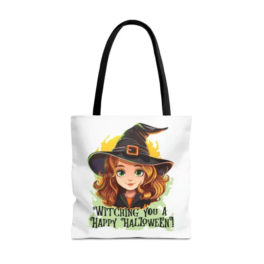 Discover Witching You a Very Happy Halloween Girls Tote Bag (AOP)