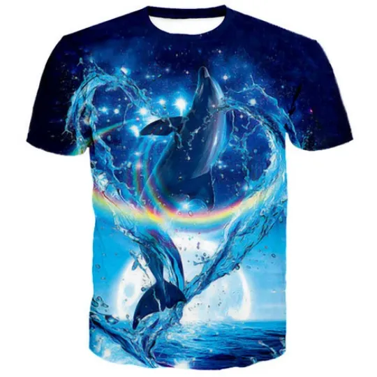 Discover Rainbow Couple Dolphin 3D Print