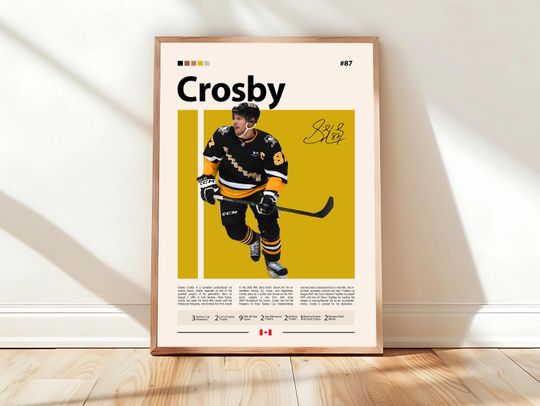 Discover Sidney Crosby Poster, Pittsburgh Hockey Poster, Sports Poster, Mid-Century Modern, Sports Bedroom Posters