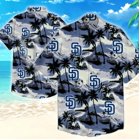 Discover San Diego Baseball Team Padress Hawaiian Button Down Shirt Unisex Adults S-5XL