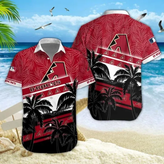 Arizonna Baseball Team Diamondbackss Hawaiian Button Down Shirt