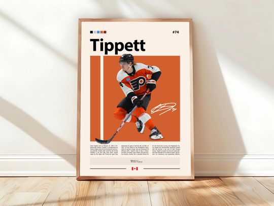 Discover Owen Tippett Poster, Philadelphia Hockey Poster, Sports Poster, Mid-Century Modern, Sports Bedroom Posters