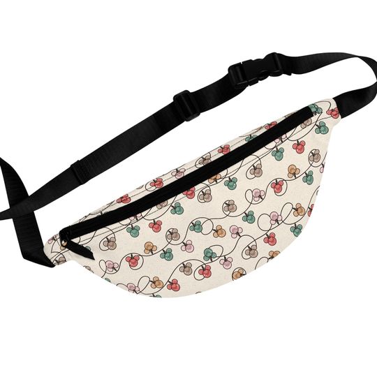 Mouse Ears Christmas Fanny Pack, Disney Christmas Fanny Pack