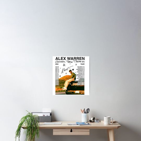 Discover Alex Warren Tour Vintage Poster