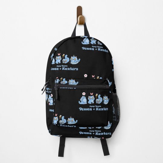 Funny Blue Cat Silly Movie Music Backpack