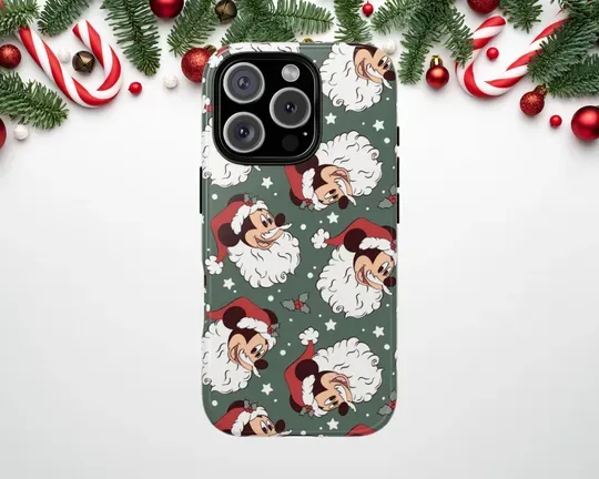 Santa Mouse Christmas Phone Case, Disney Iphone Case