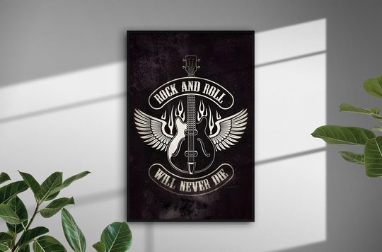 Rock And Roll Poster | Music Poster | Room Decor | Wall Decor | Music Decor