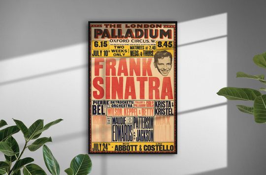 Frank Sinatra Poster | ArtistPoster | Room Decor | Wall Decor