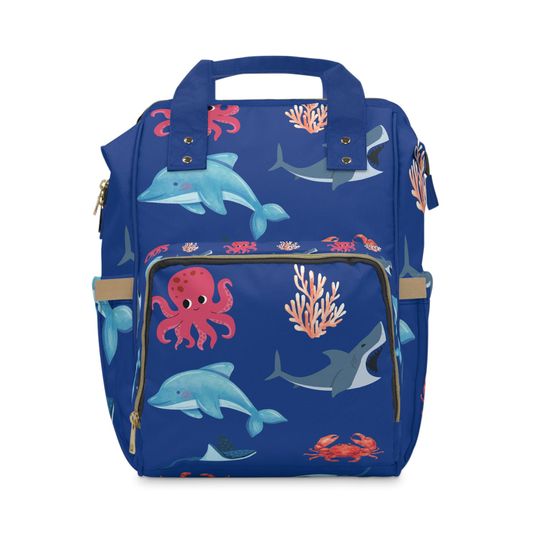 Discover Ocean-Themed Multifunctional Diaper Backpack | Baby Bag for New Parents, Mom Gift, Sea Life Diaper Bag, Travel Bag for Moms, Nautical [...]