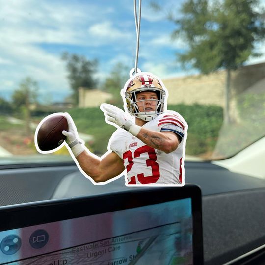 Christian McCaffrey Football Car Air Freshener / Perfect for Sports Lovers / San Francisco