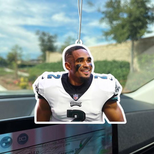 Jalen Hurts Smiling Car Air Freshener / Perfect for Sports Lovers / Philadelphia