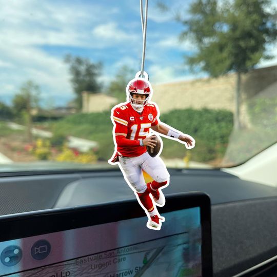 Patrick Mahomes Running Car Air Freshener / Perfect for Sports Lovers / KC