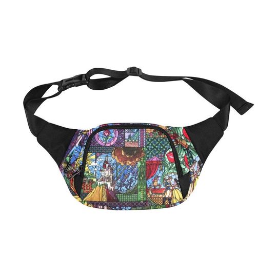 Discover Beauty and the Beast Stained Glass Fanny Pack | Beauty and the Beast Fanny Pack | Disneyland Fanny Pack | Disney Fanny Pack | Fanny Pack |