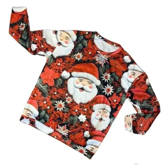 Discover Ugly Christmas sweater / Christmas shirt long sleeve Santa cookies shirt L