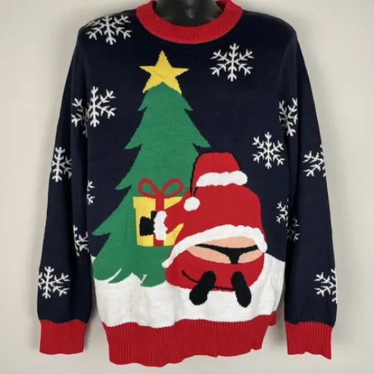 Discover Tipsy Elves Santa In A Thong Ugly Christmas Holiday Sweater Knit Pullover Sz XL