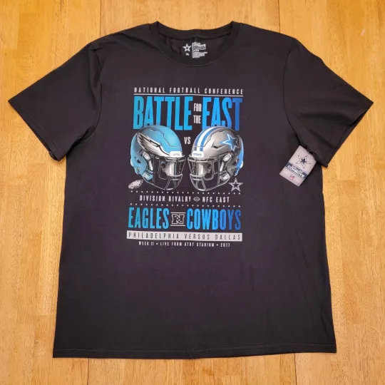 Discover Dallas Cowboys T-Shirt Mens Game Day Tee Week vs Eagles NEW