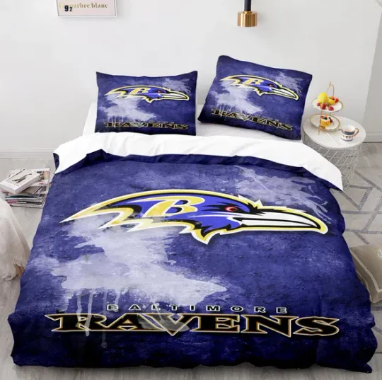 football Baltimore Raven Full Size Set Bedding Set