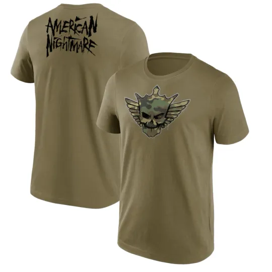 Wrestling Entertainment Men's Graphic T-Shirt Cody Rhodes Skull Camo
