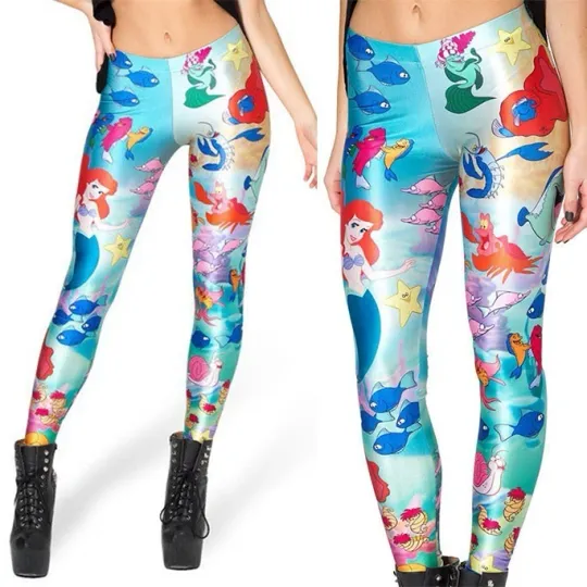Little Mermaid Leggings, Gift For Women