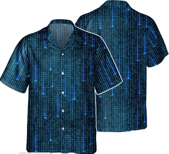 Discover Generic Binary Code Hawaiian Shirts Matrix Code Size S-5XL
