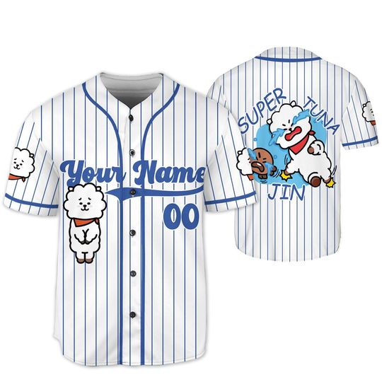 Super Tuna Jersey, Tuna Fish Baseball Jersey, Jin Super Tuna Shirt, Kpop Shirt, Gift for Army
