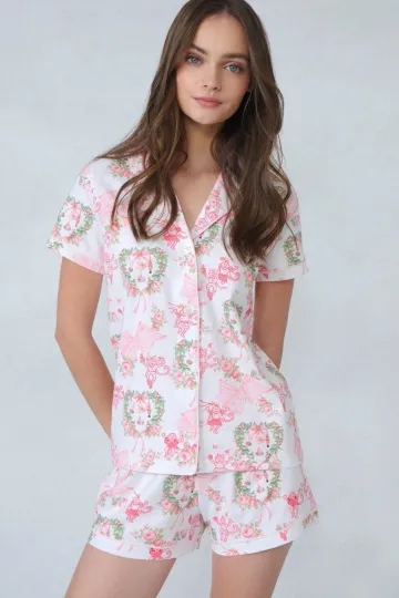 Discover LoveShackFancy Merry Monkey Beaux  Pajamas PJs MEDIUM