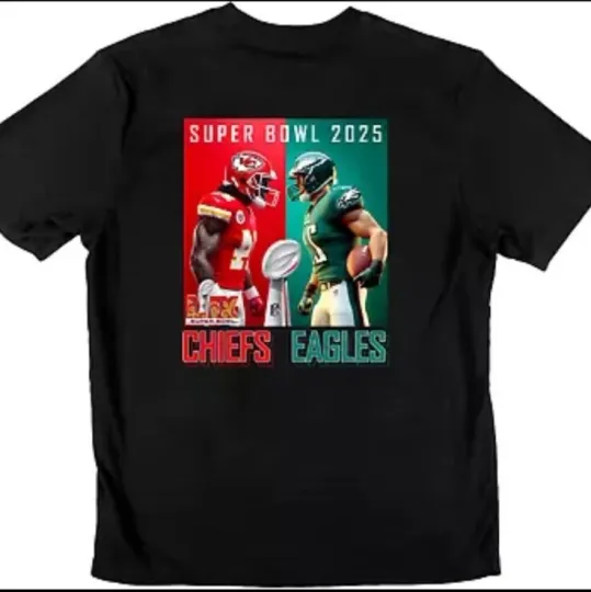 Discover Super Bowl 59  T-Shirt 2025 Kansas City Chief VS Philadelphia Eagles LIX