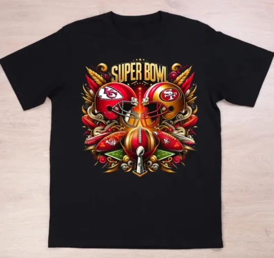 Super Boowl LVIII 2024 Kansas City Chiefs Vs San Francisco 49ers , Gift for Fan