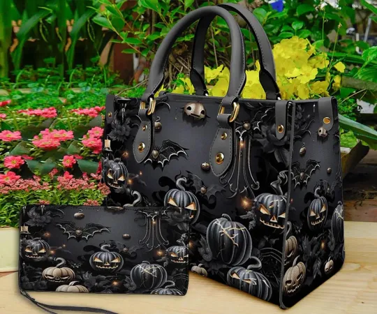 Discover Halloween Personalized Leather Handbag, Halloween Handbag