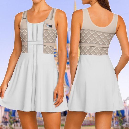 Discover Leia Organa Cosplay Skater Dress, Star Wars Women Dress, Princess Leia Halloween, Mandalorian Dress, Gift For Her