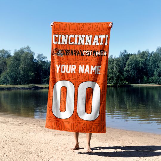 Discover Cincinnati Football Personalized Towel,Game Day Towel,90s Cincinnati Football Game Day Towel,Bengal Fans Gift BFA14