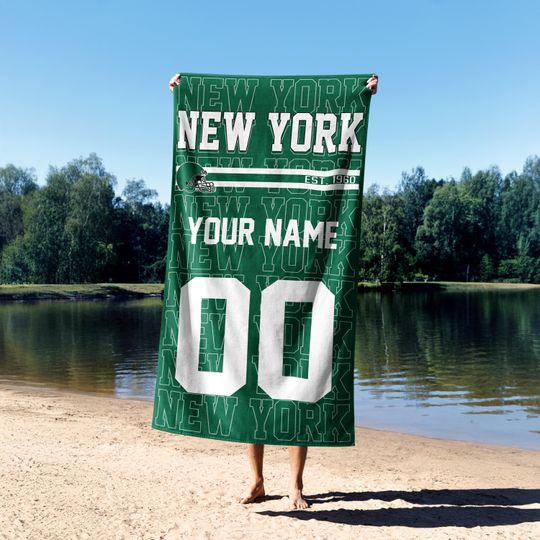 New York Football Personalized Towel, New York Football Towel,Jet New York Towel,Sunday Football Towel,New York Fan Gift BFA21