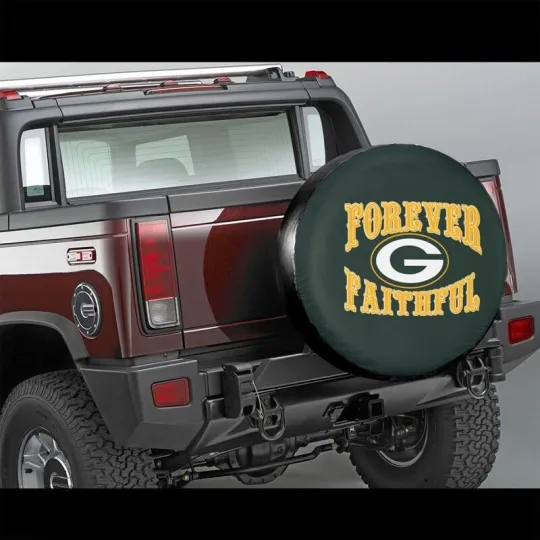 Green Bay Packers Auto Car Tire Cover Forever Faithful Spare Tire Cover
