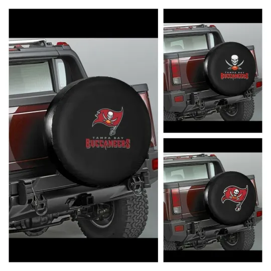 Discover Tampa Bay Buccaneers Auto Car Tire Cover Spare Tire Cover