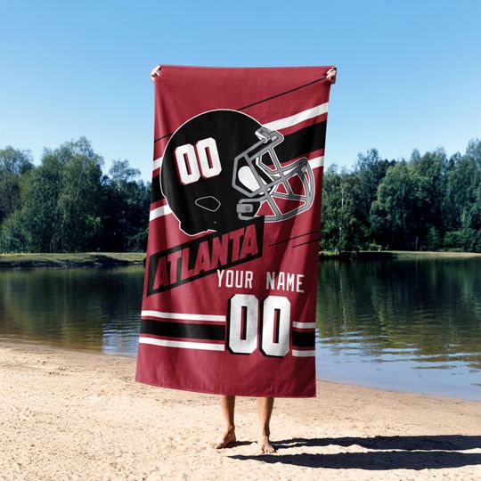 Atlanta Football Personalized Towel,Retro Falcon Towel,Football Family Towel,Atlanta Football Fans Gift, Sunday Football BFB17