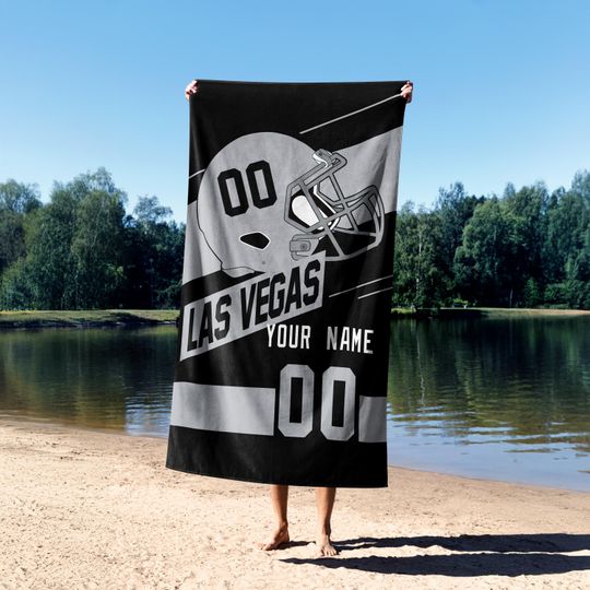 Las Vegas Football Personalized  Towel,Retro Las Vegas Football Towel,Las Vegas Football Christmas Raider Fans Gift,Sunday Football BFB14