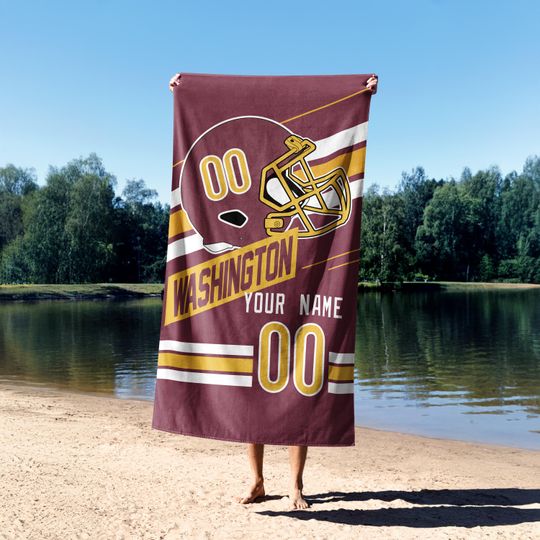 Discover Washington Football Personalized Beach Towel,Washington Towel Commander Towel,Washington Fan Gift,Washington Fans Gift BFB27