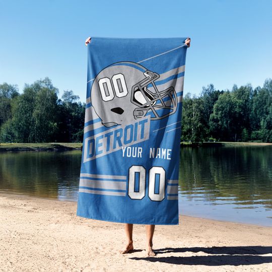 Detroit Football Personalized Towel,Detroit Lion Football Towel,Detroit Football Towel,Detroit Lion Fans Gift,Sunday Football BFB18