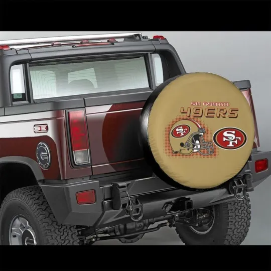 Discover San Francisco 49ers Auto Car Tire Cover Helmet Style Spare Tire Cover