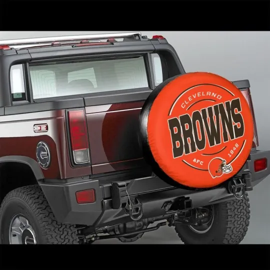 Cleveland Browns Auto Car Tire Cover Waterproof Car Spare Tire Cover