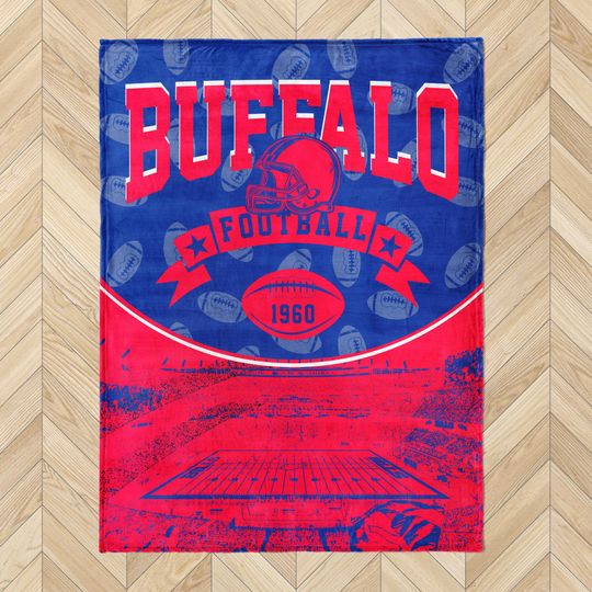 Buffalo Football Blanket,Buffalo Bill Blanket, Buffalo New York,Buffalo Bill Fan Gift,Sunday Football