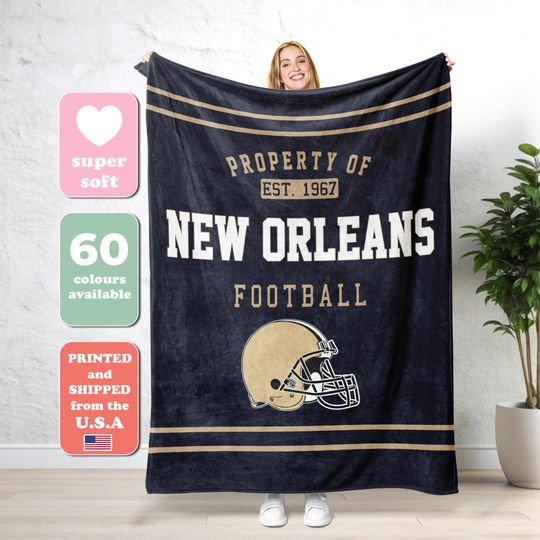 New Orleans Football  Blanket,New Orleans Football Blanket,Retro Saint Football Blanket,Sunday Football