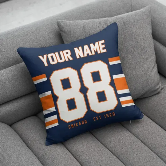 Discover Chicago Throw Pillow, Gift For Football Lover